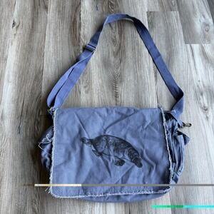 Authentic Pigment Sling Bag Backpack Laptop Bag Blue Manatee Y2K Canvas